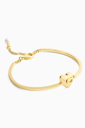 C Heart Cuff in Brass