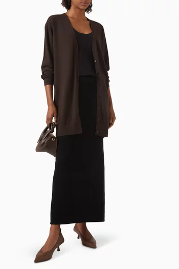 Maxi Skirt in Wool-cashmere Knit