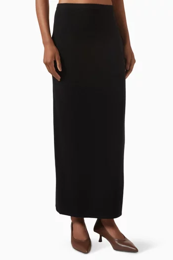 Maxi Skirt in Wool-cashmere Knit