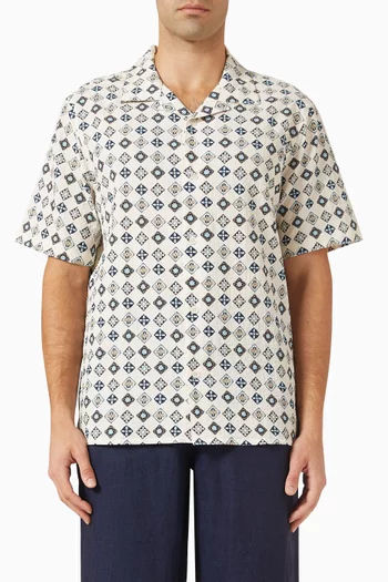 قميص ديدكوت بنقشة بلاط هندسي سيرساكر