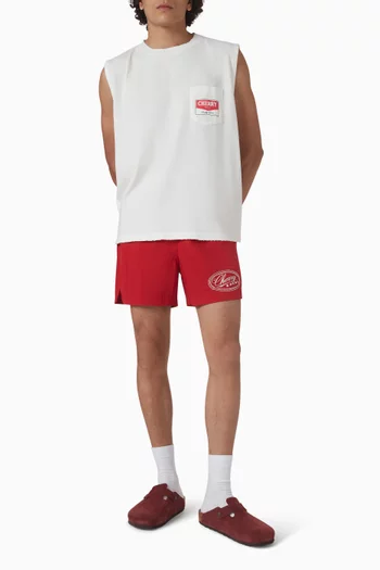 Chevron Logo Running Top in Cotton