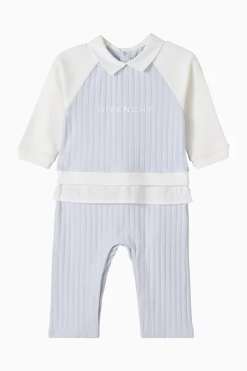 Logo Romper in Cotton