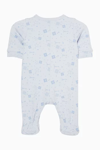 Logo Sleepsuit in Cotton