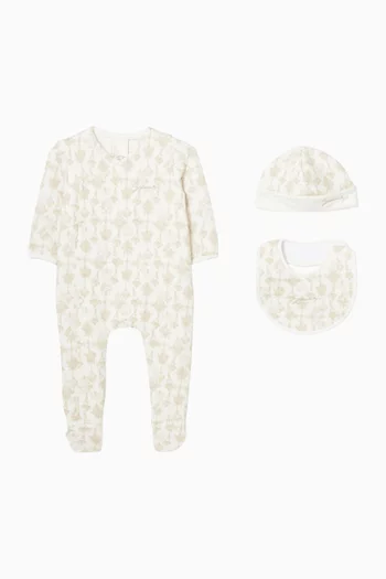 طقم بيجاما قطن، 3 قطع