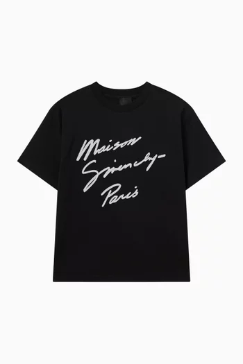 تي شيرت بطبعة شعار Maison Givenchy Paris