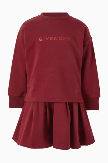 Logo Dress in Cotton