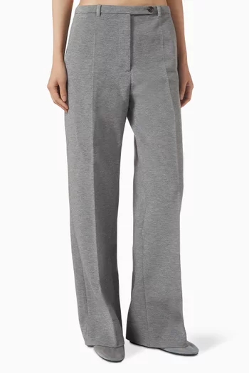 Straight-fit Pants in Stitch-knit