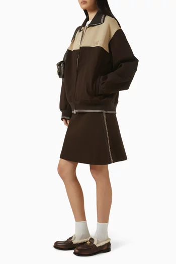 تنورة قماش منسوج بحياكة بارزة