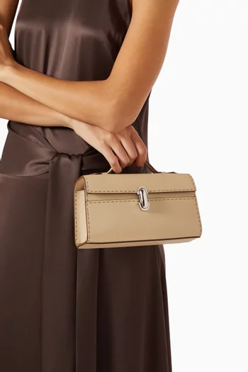 Symmetry Hand-stitch Pochette in Grained Calf Leather