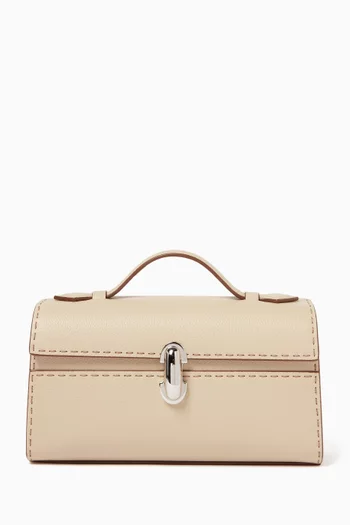 Symmetry Hand-stitch Pochette in Grained Calf Leather