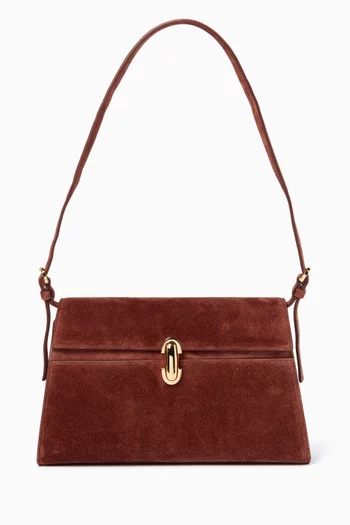 Symmetry Shoulder Bag in Suede