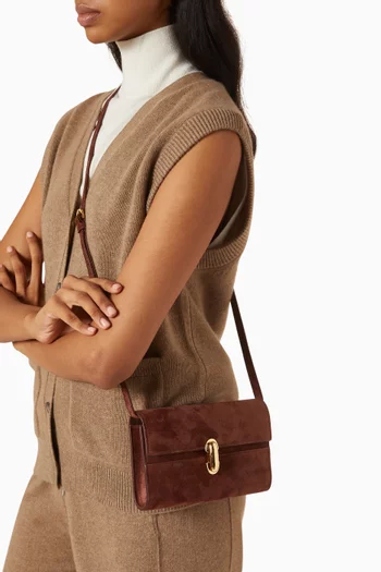 Mini Symmetry Crossbody Bag in Suede