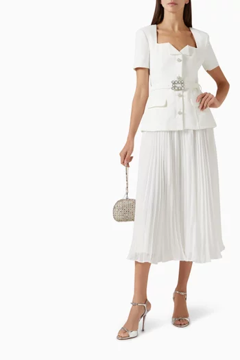 Crepe Midi Dress in Chiffon