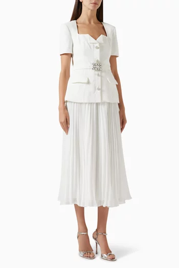 Crepe Midi Dress in Chiffon