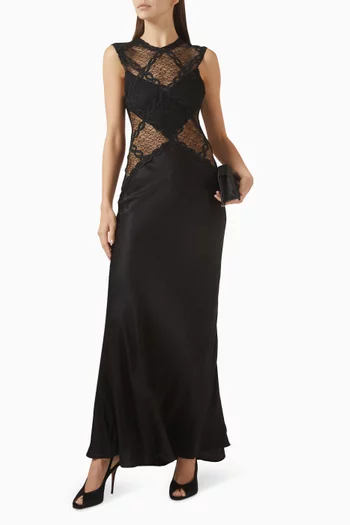 فستان ريميلا بأجزاء دانتيل ستان