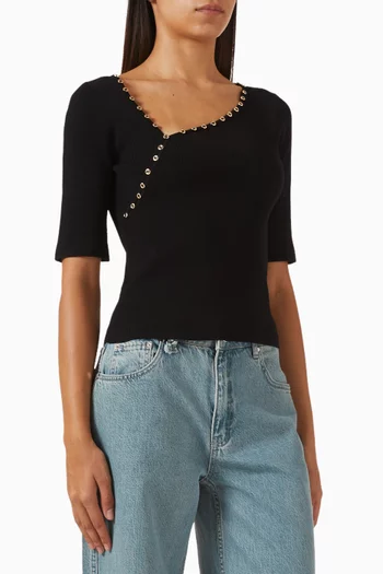 Mita Asymmetrical Top in Knit