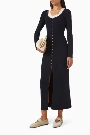 Ralino Buttoned Maxi Dress in Knit