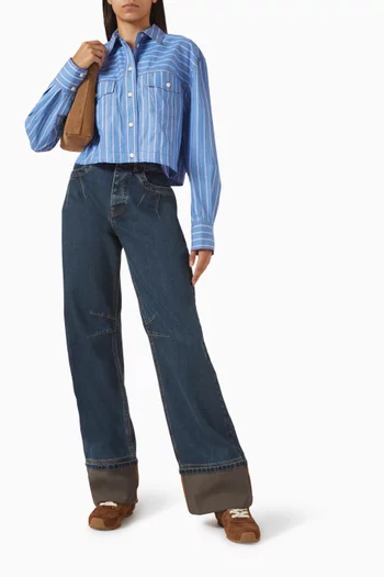 Poya Wide-leg Jeans in Denim