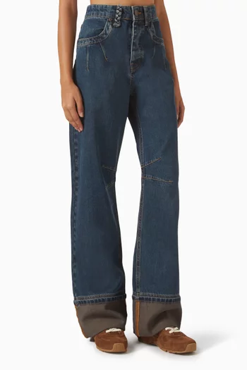 Poya Wide-leg Jeans in Denim