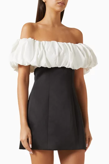 Royo Off-shoulder Dress in Satin