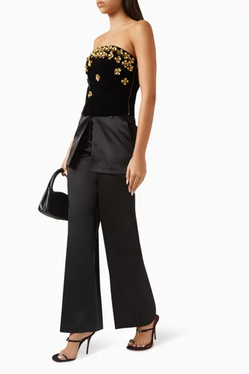 Tada Bustier Top in Velvet