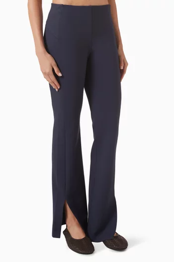 Flared Slit Leggings in Viscose Blend