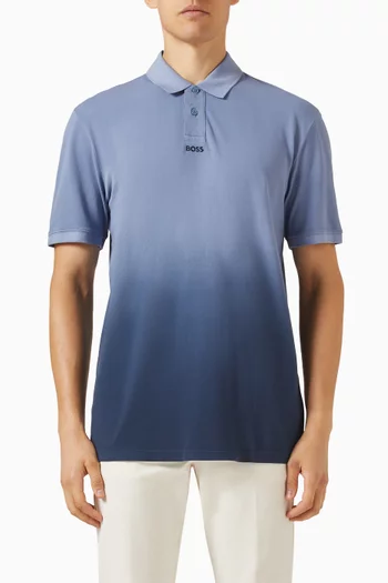 تي شيرت بولو بتصميم متدرج قطن بيكيه