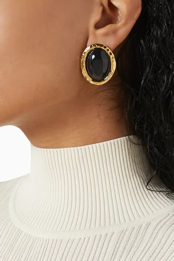 أقراط بيفرلي كلاسيكية نحاس مطلي بذهبز