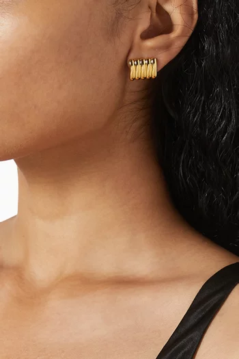 Clemmie Stud Earrings in Gold-Tone Brass