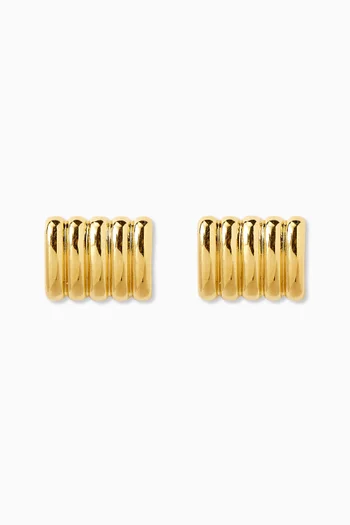 Clemmie Stud Earrings in Gold-Tone Brass