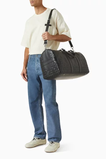 Cabin Duffle Bag in Intrecciato Leather