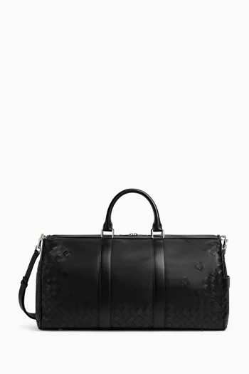 Cabin Duffle Bag in Intrecciato Leather