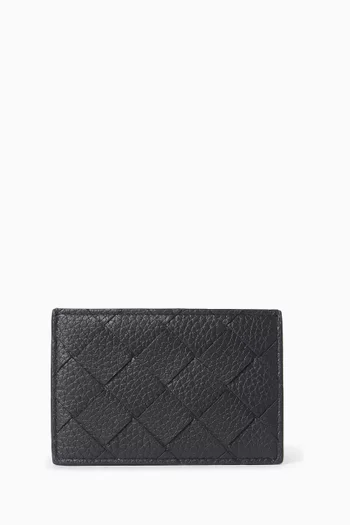 Credit Card Case in Intrecciato Leather