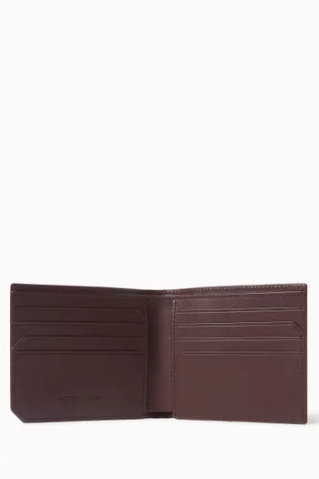 Bi-Fold Wallet in Intrecciato Piccolo Calfskin