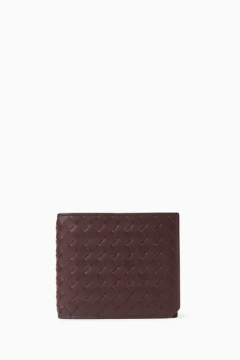 Bi-Fold Wallet in Intrecciato Piccolo Calfskin