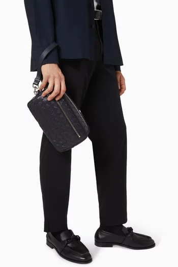 Zip Pouch in Intrecciato Calfskin