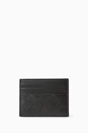 Credit Card Case in Intrecciato Leather