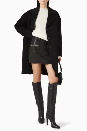 سترة لي منسوجة بفتحة رقبة مستديرة