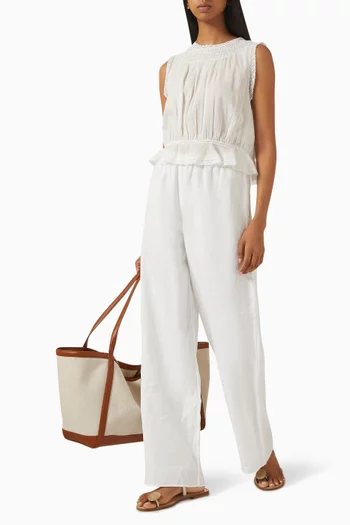 Lilibet Floral-lace Top in Organic Cotton