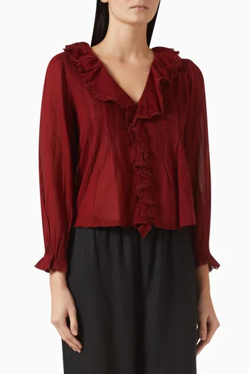 Hardy Lace-Trimmed Top in Organic Cotton