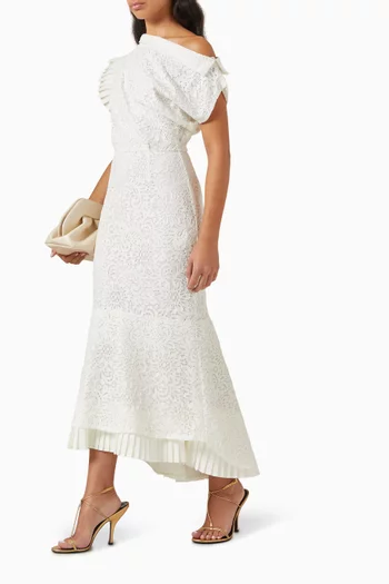 فستان بتصميم غير متماثل دانتيل