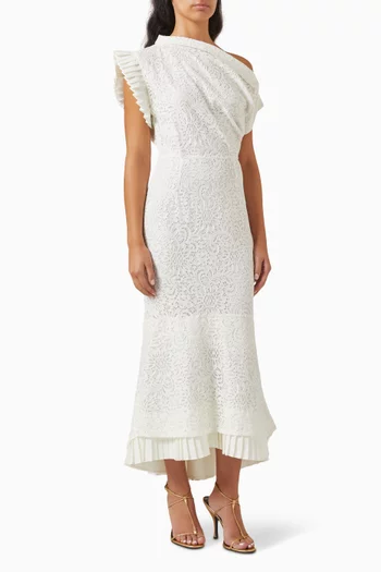 فستان بتصميم غير متماثل دانتيل