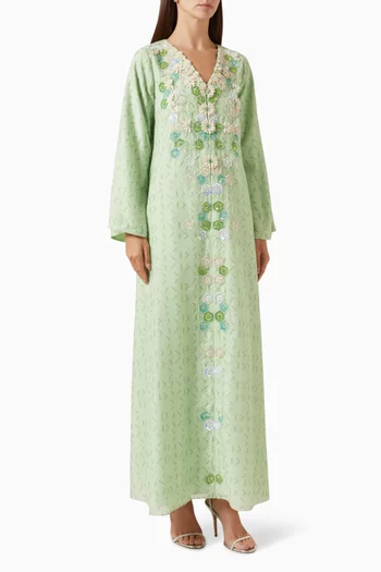 فستان مطرز بالخرز