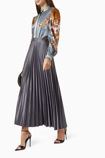 Pleated Midi Skirt