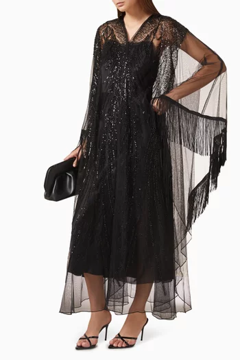 Fringe Lace Abaya