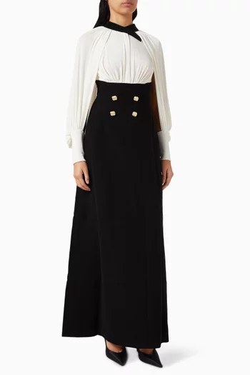 Delina Double-breasted Maxi Dress