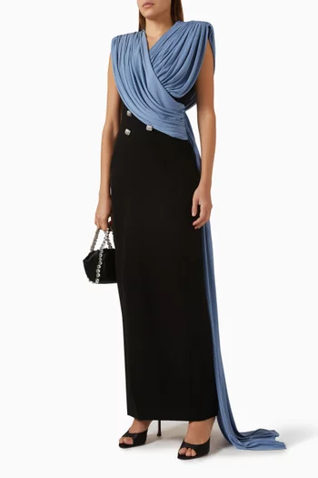 Panton Draped Maxi Dress