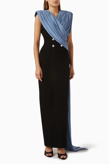 Panton Draped Maxi Dress