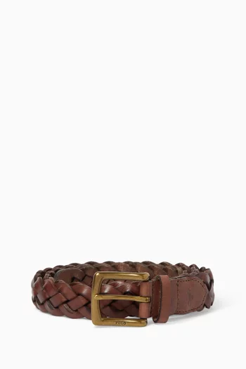 Braided Belt in Vegan Leather