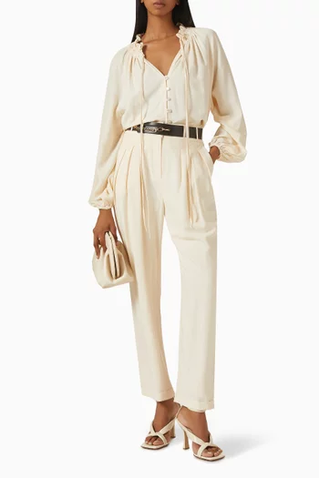 Button-up Top in Cotton-blend